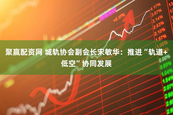 聚赢配资网 城轨协会副会长宋敏华：推进“轨道+低空”协同发展